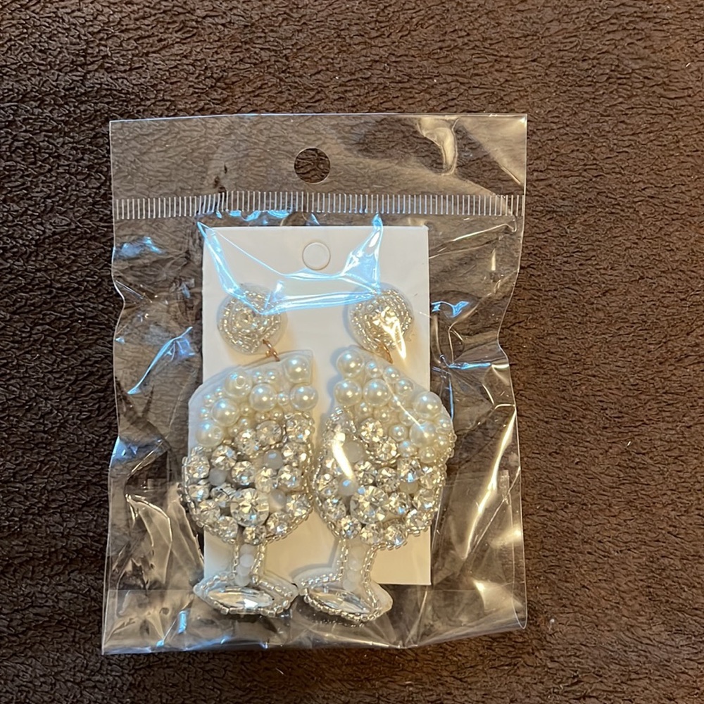 Cute sparkly statement cocktail earrings